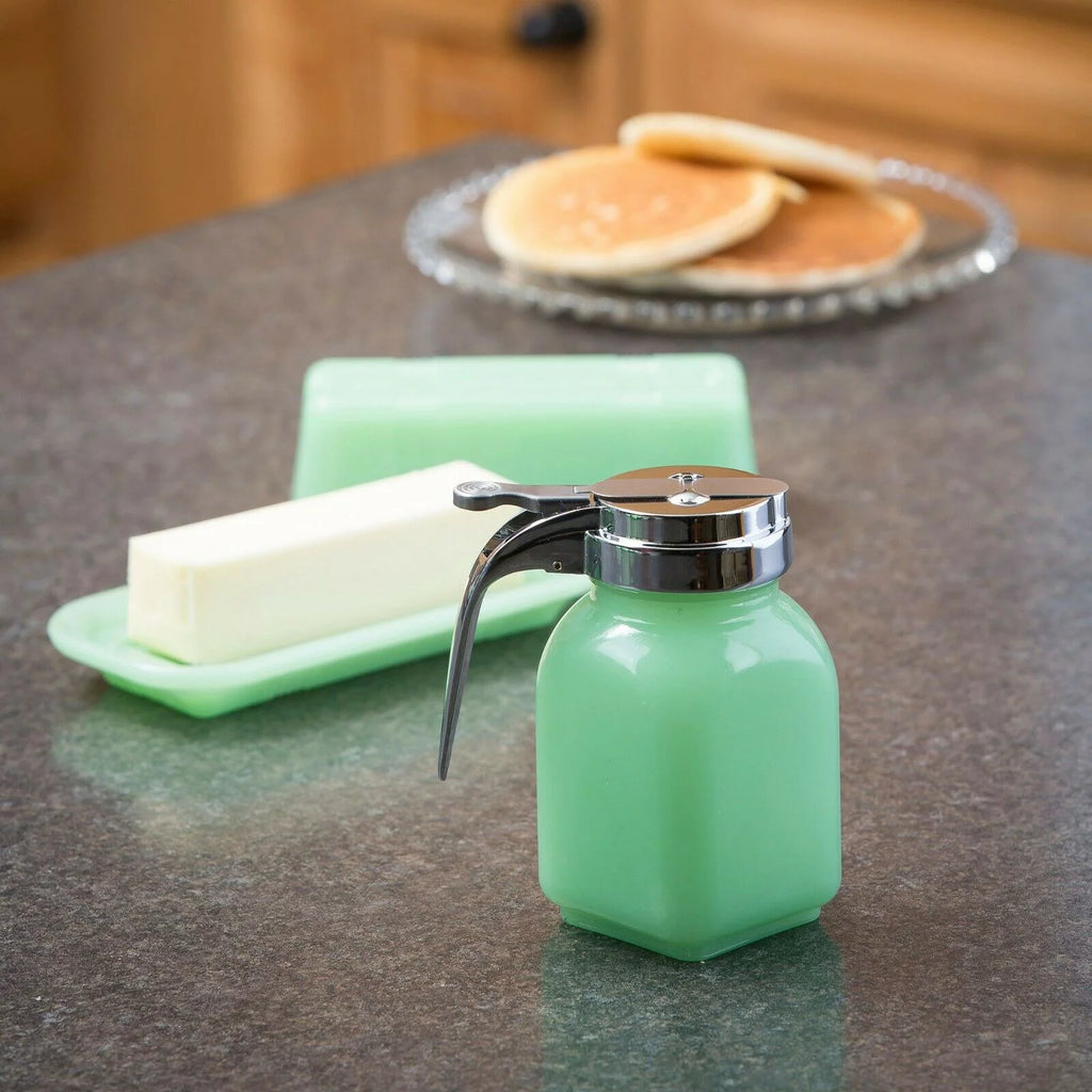 Jadeite Glass Syrup Dispenser C9265