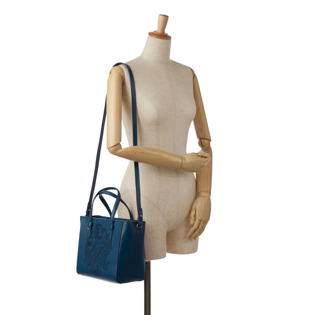 Blue Calf Leather Satchel T625