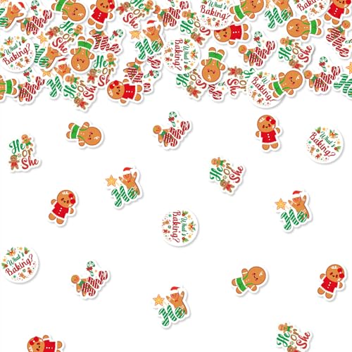 200Pcs Red Green Gingerbread Man Confetti N82052