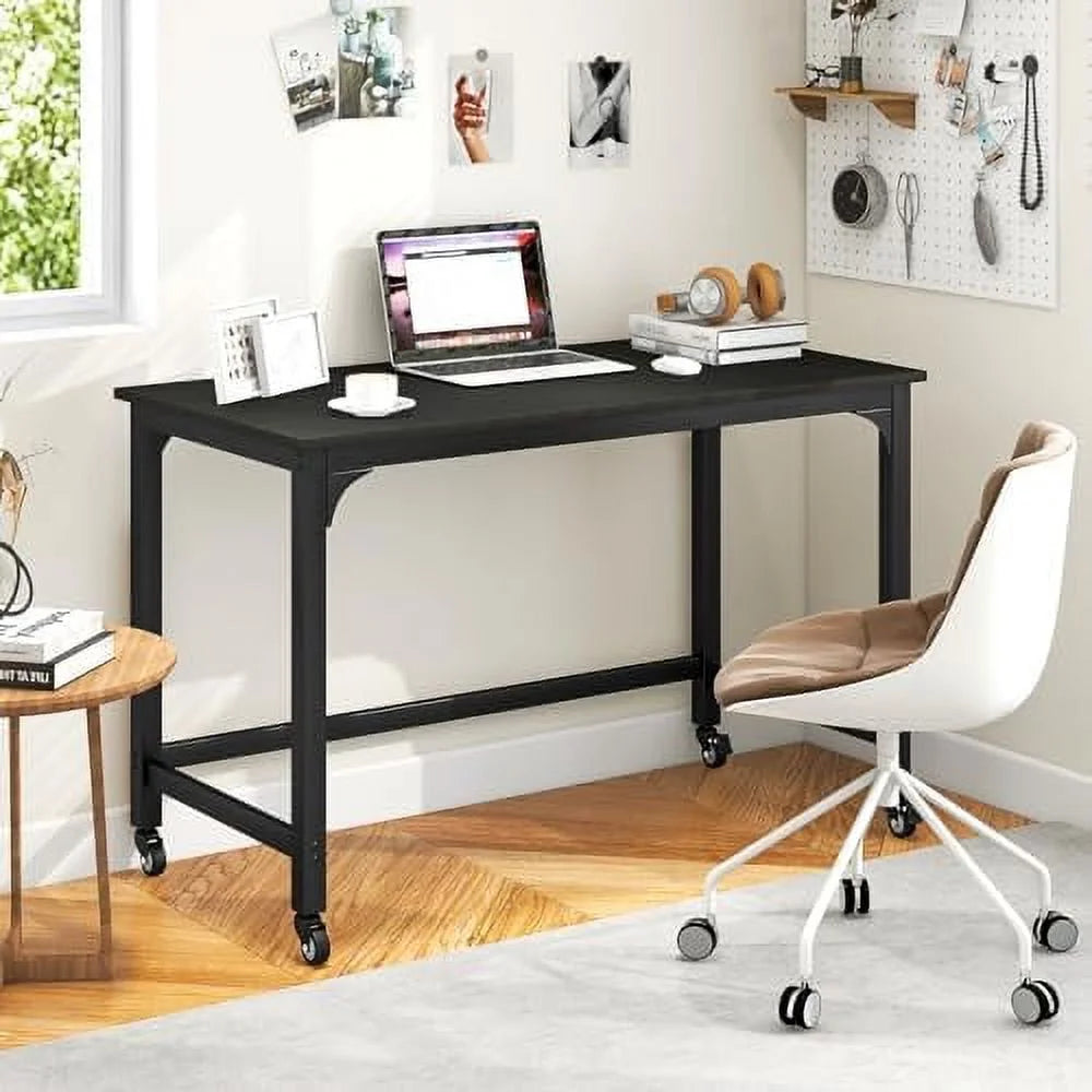 48" Mobile Computer Desk with 4 Casters V8190