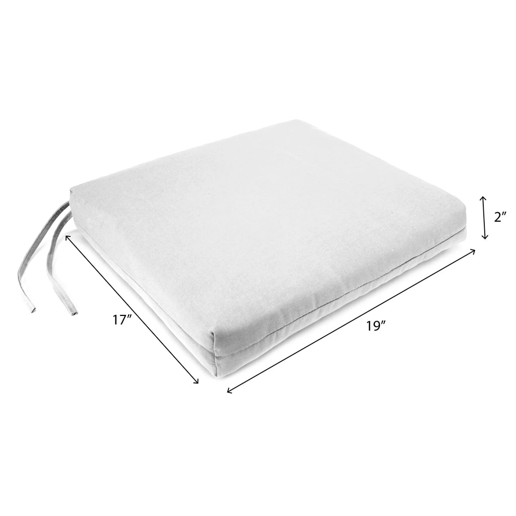 Black Leaves Rectangular Outdoor Chair Pad Seat Cushion with Ties, 2 Pack T820