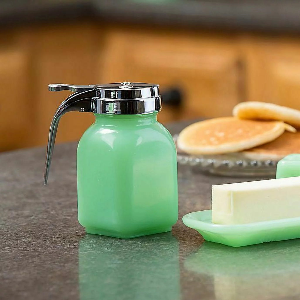 Jadeite Glass Syrup Dispenser C9265