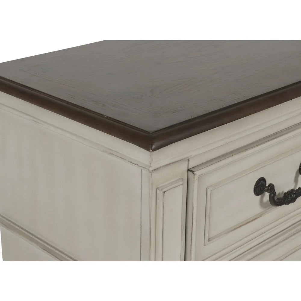 Antique White Solid Wood Frame Nightstand P82457