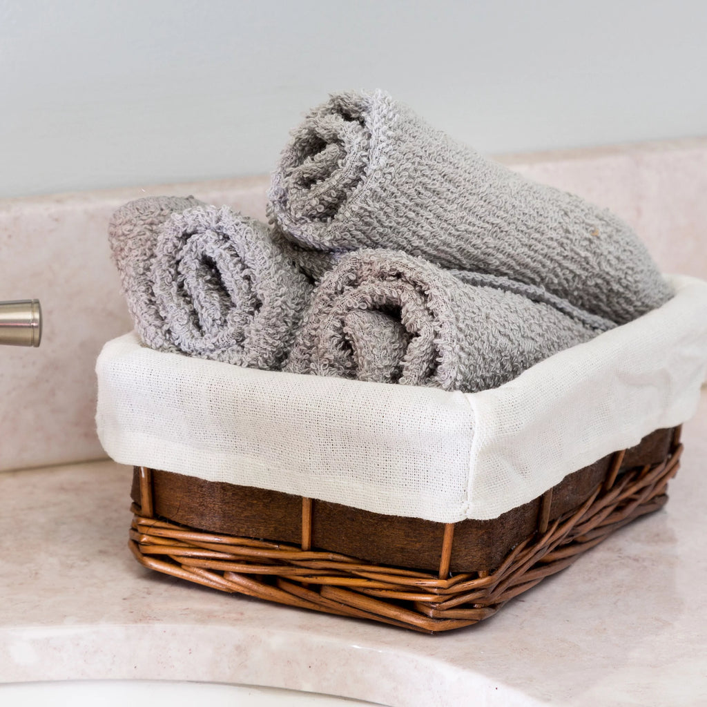 Wicker Laundry Hamper and Bath Storage Basket Set of 7 P901