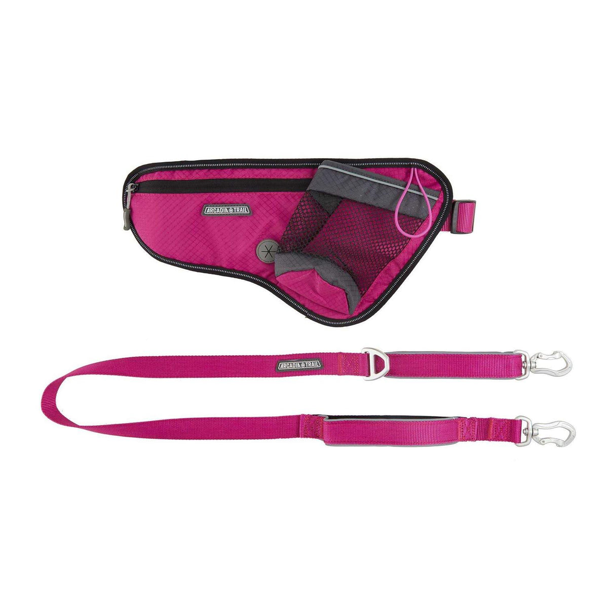 Hands-Free Dog Leash and Waist Belt Pouch A8541