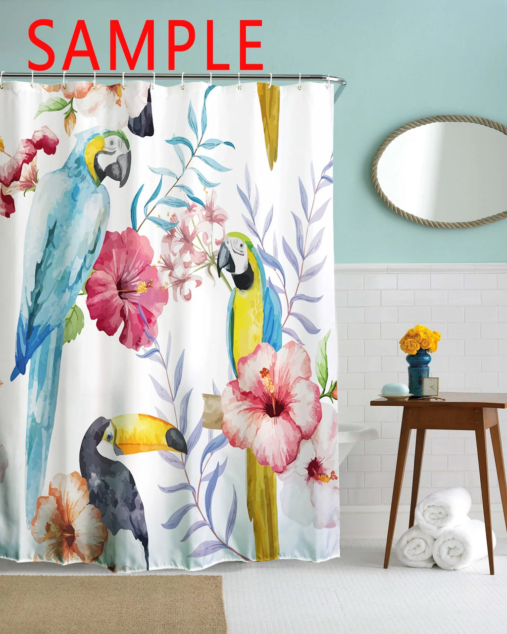 Polyester Fabric Shower Curtain 66x72 inches D365203