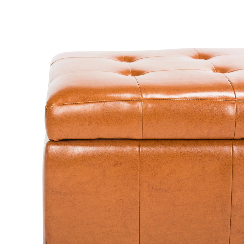 Large Rustic Tufted Storage Bench B918