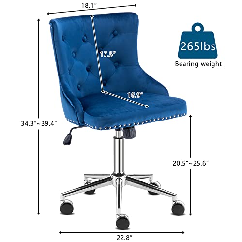 Pink Velvet Office Chair C645