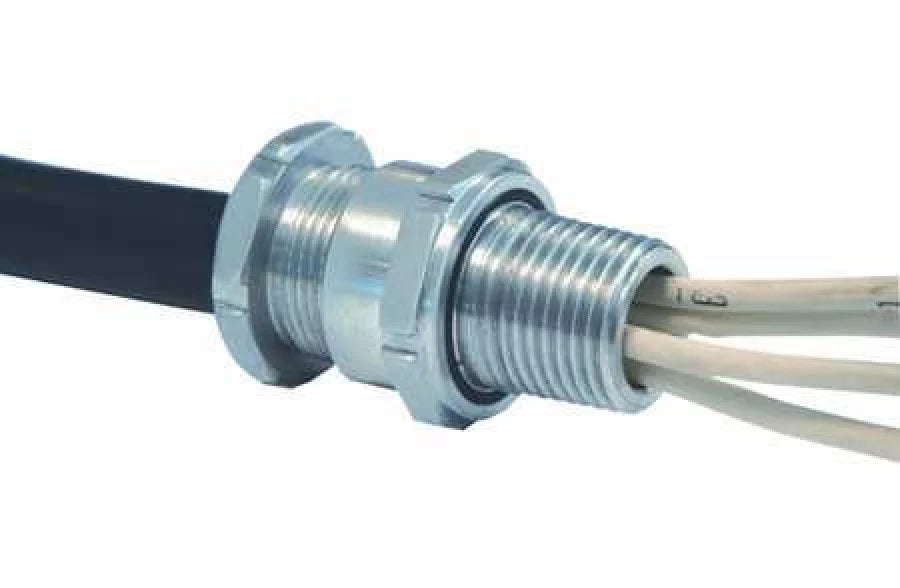 Cable Connector, 2 in., Straight, Silver A588