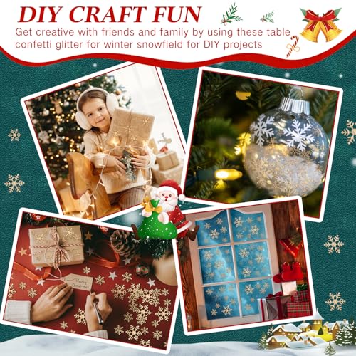 3000 Pcs Multicolor Glitter Snowflakes Confetti Y993604