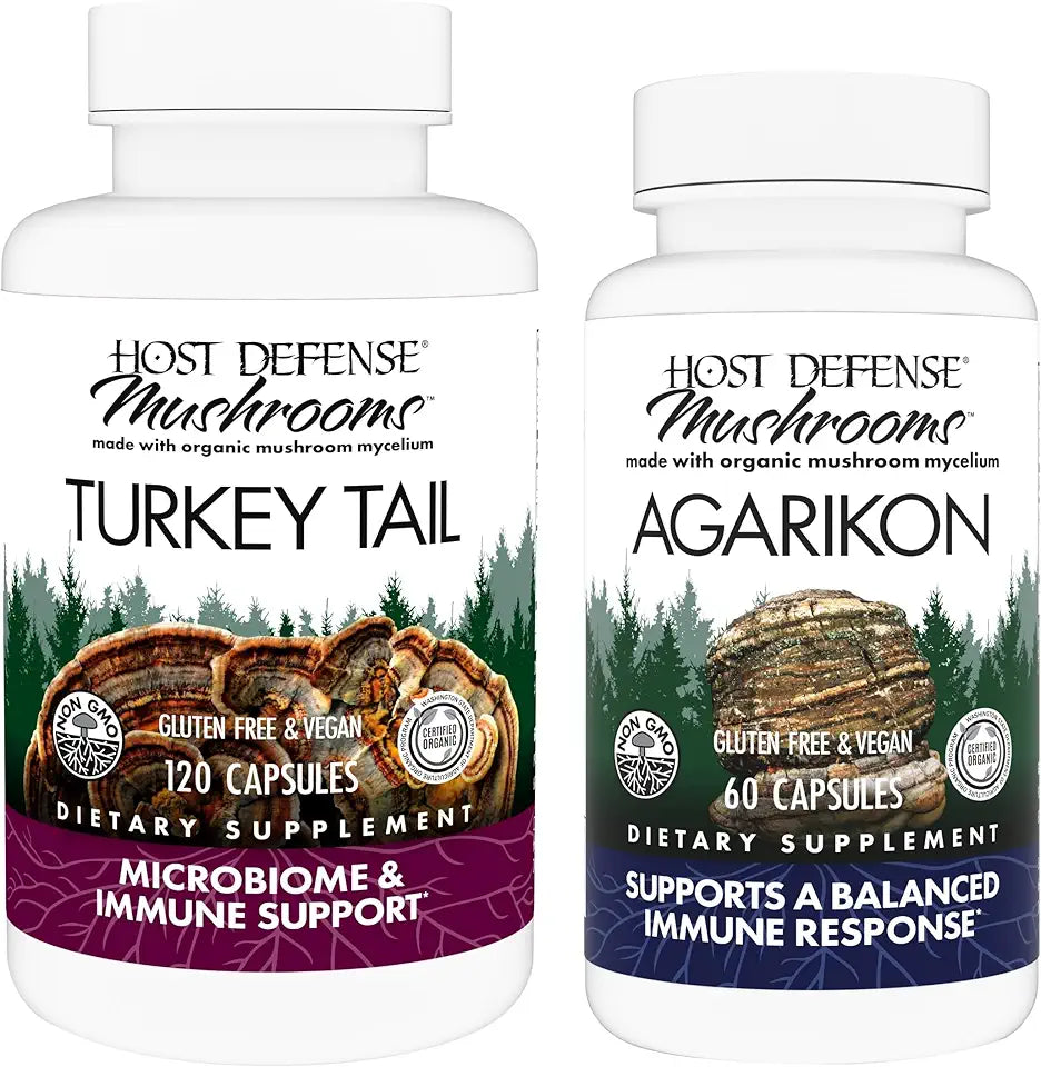 Turkey Tail and Agarikon Capsules 180 Count N621
