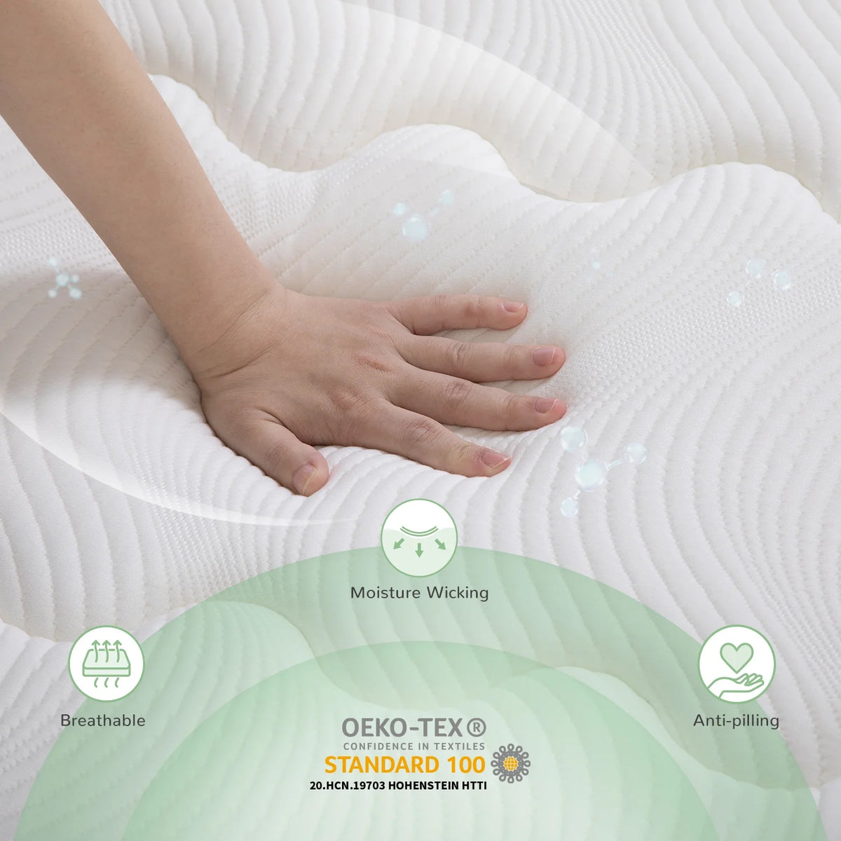 12" Gel Memory Foam Pocket Spring Hybrid Mattress Queen Size I276392