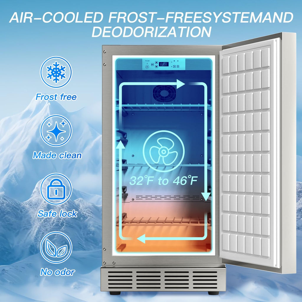 15 Inch Weather Proof Stainless Steel Outdoor Refrigerator Z454278