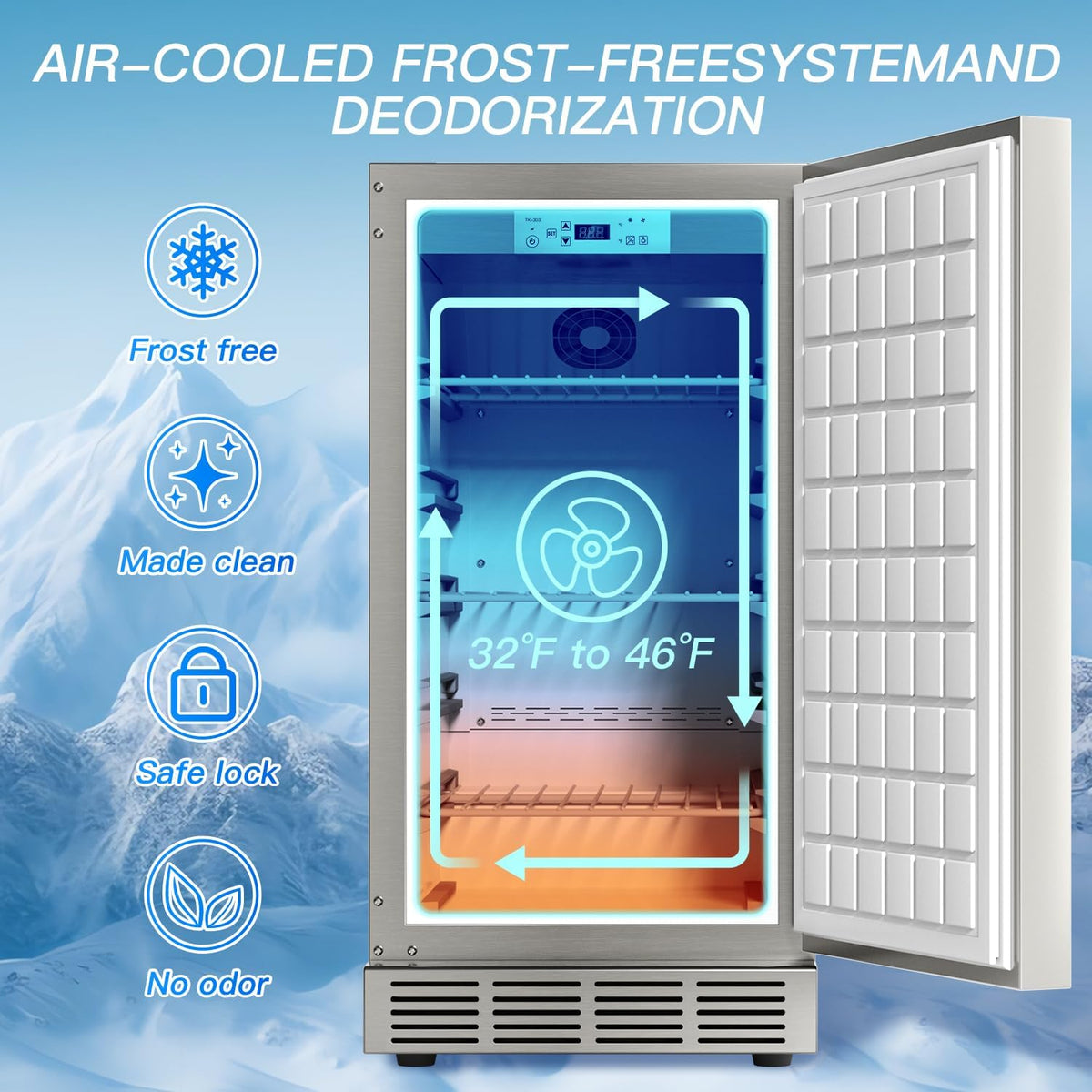15 Inch Weather Proof Stainless Steel Outdoor Refrigerator Z454278