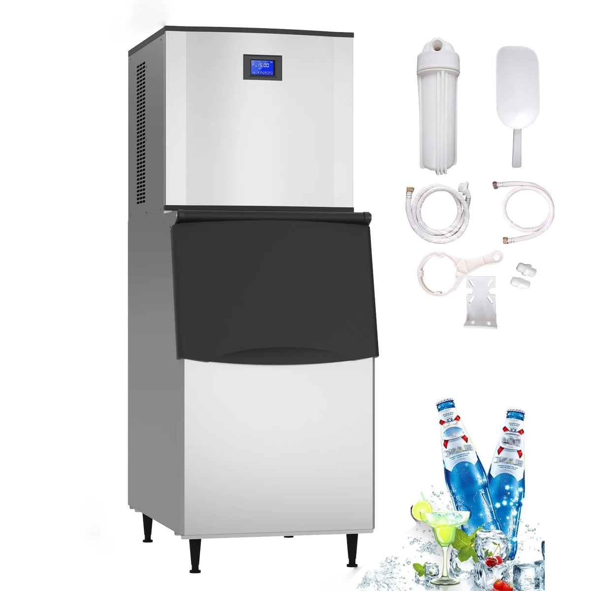 Commercial Cube Ice Machine 550 LBS/Day Auto Cleaning Air Cooling Q68863
