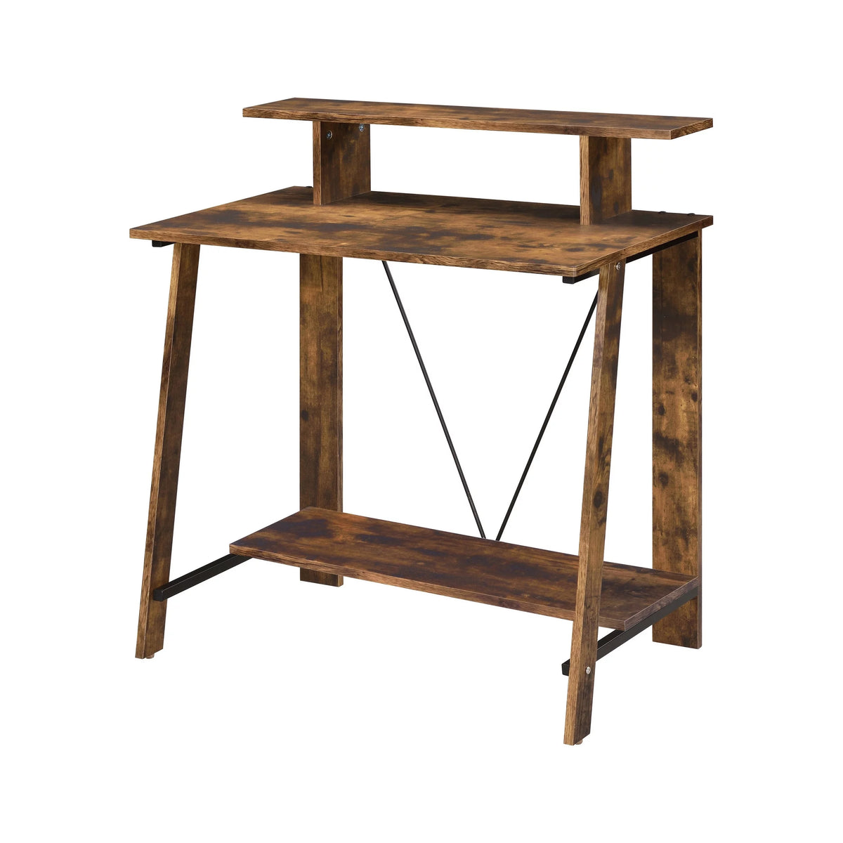 Weathered Oak and Black Writing Desk C755444