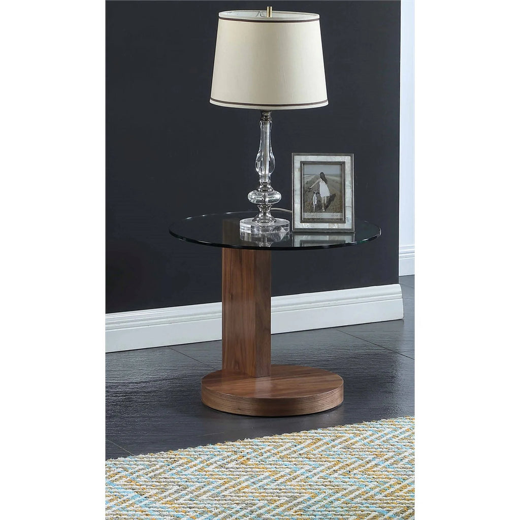2-Piece Walnut Cocktail Table and Lamp Table Set E591