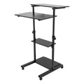 Black Adjustable Mobile Standing Desk L77390