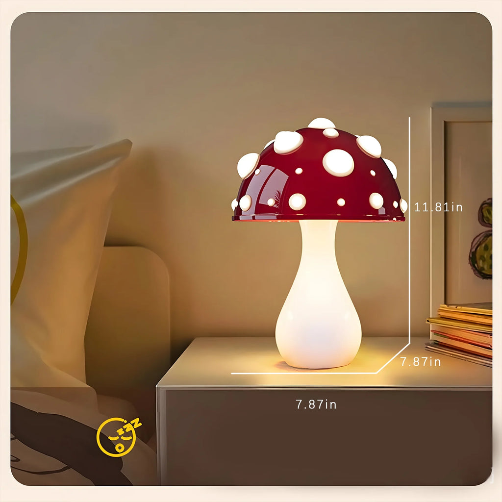 Mushroom Table Lamp Night Light White K65181