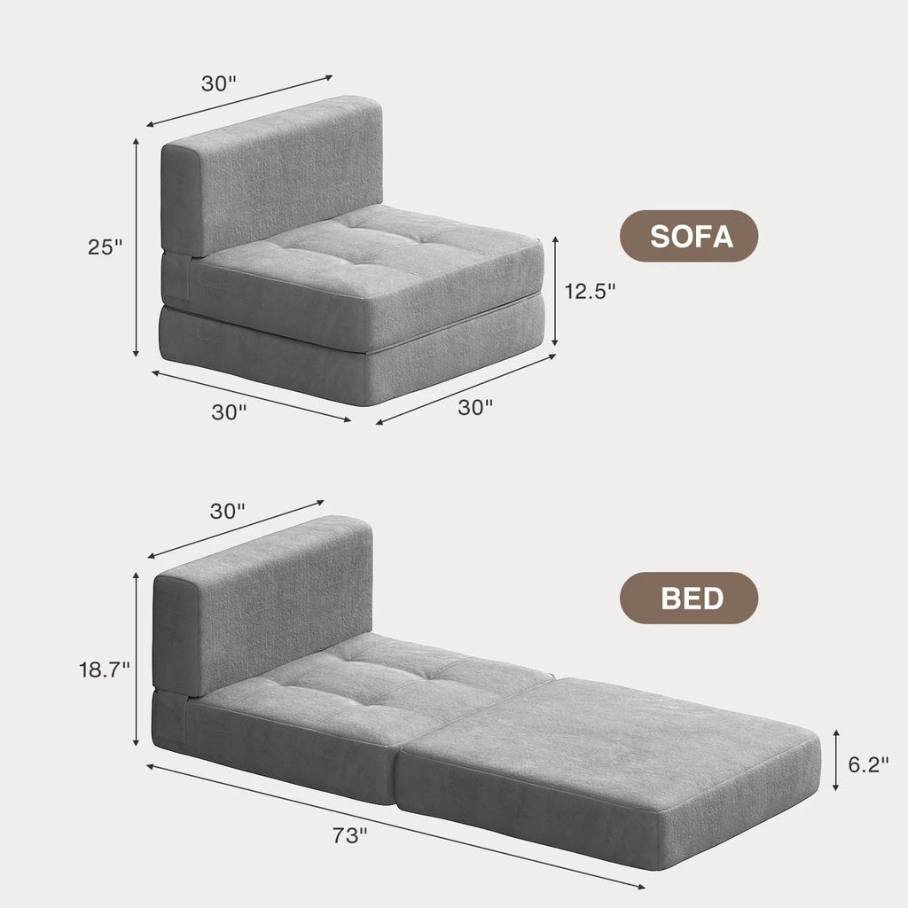 Light Gray Sleeper Sofa Bed A791569