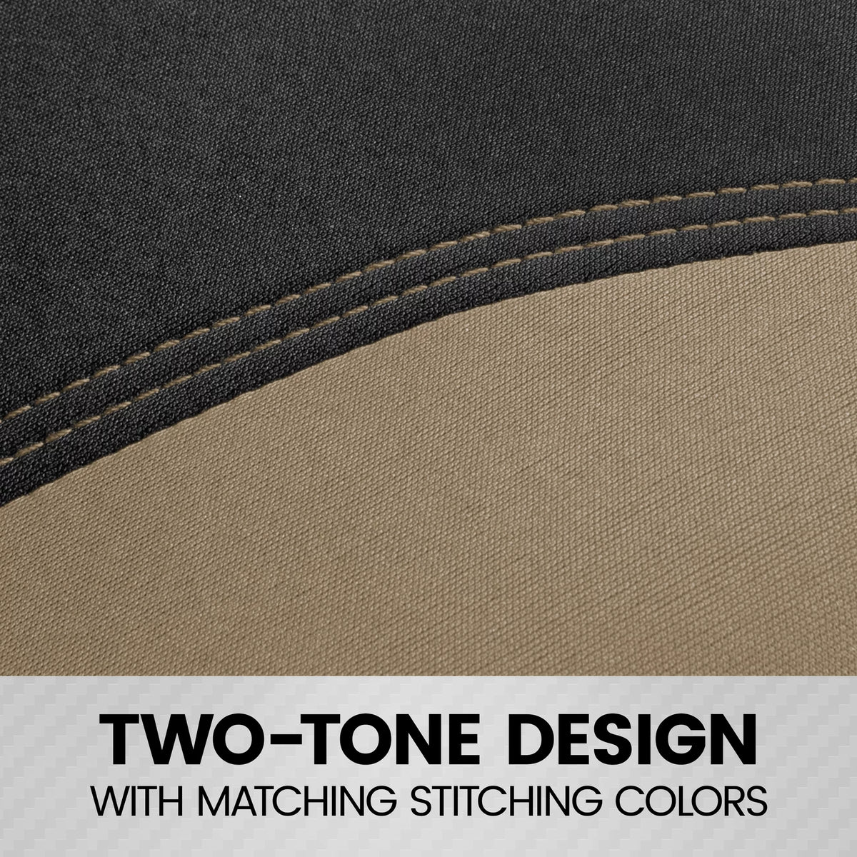 Beige Two-Tone Full Set Car Seat Covers F3848
