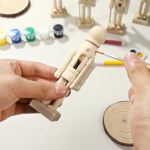 Unpainted Wooden Nutcracker 12Pcs M662