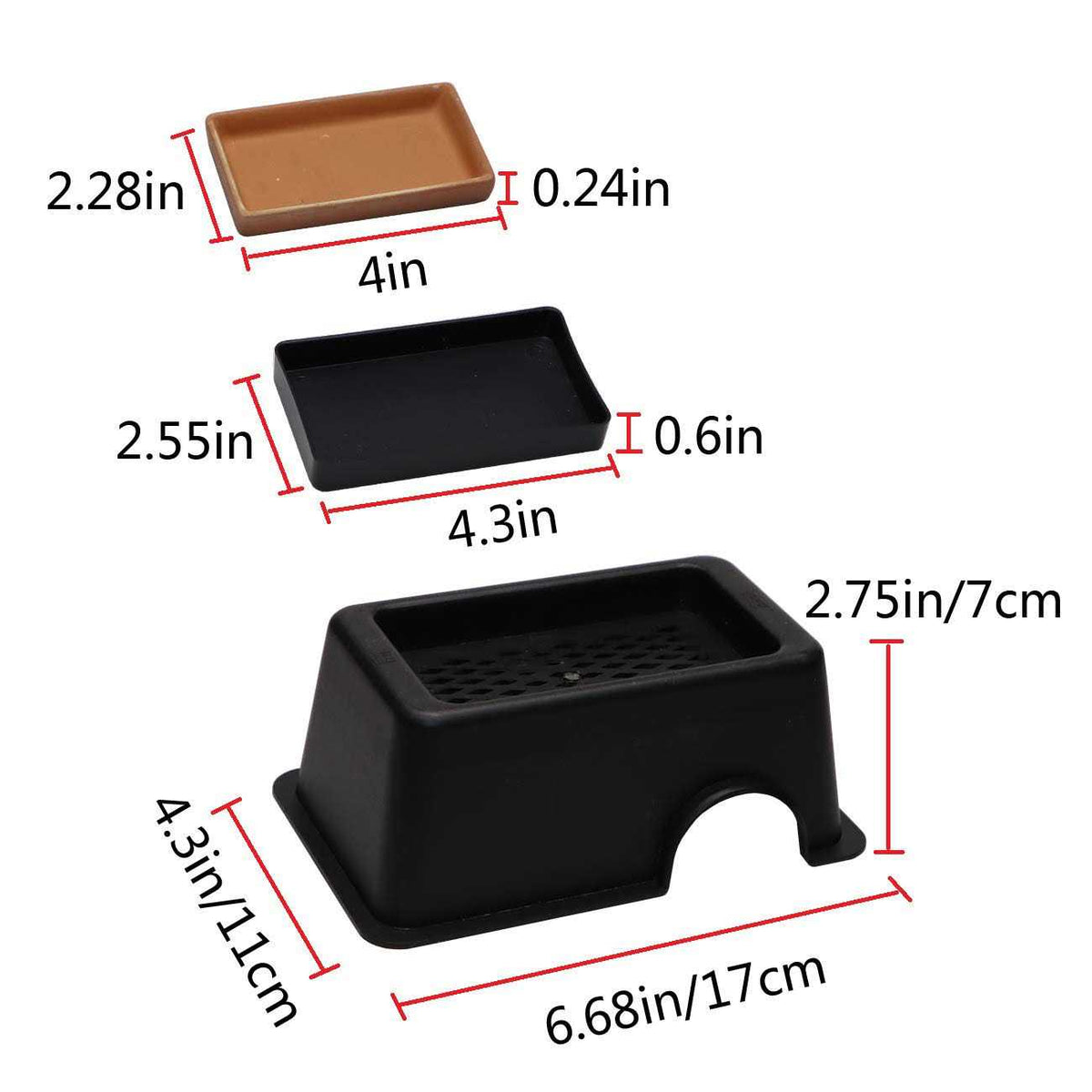 Reptile Hide Box with Sink Basin X60577