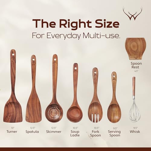 Wooden Spoons and Spatulas 6-Piece Non-Stick Cookware Z396195
