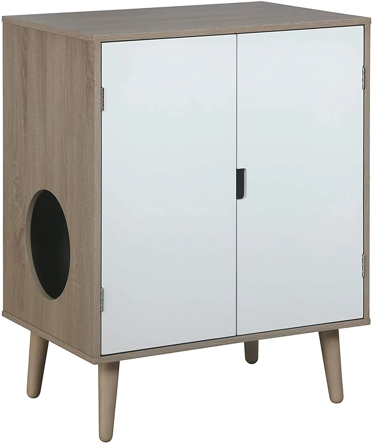 Grey Wood Grain Cat Litter Cabinet P178989