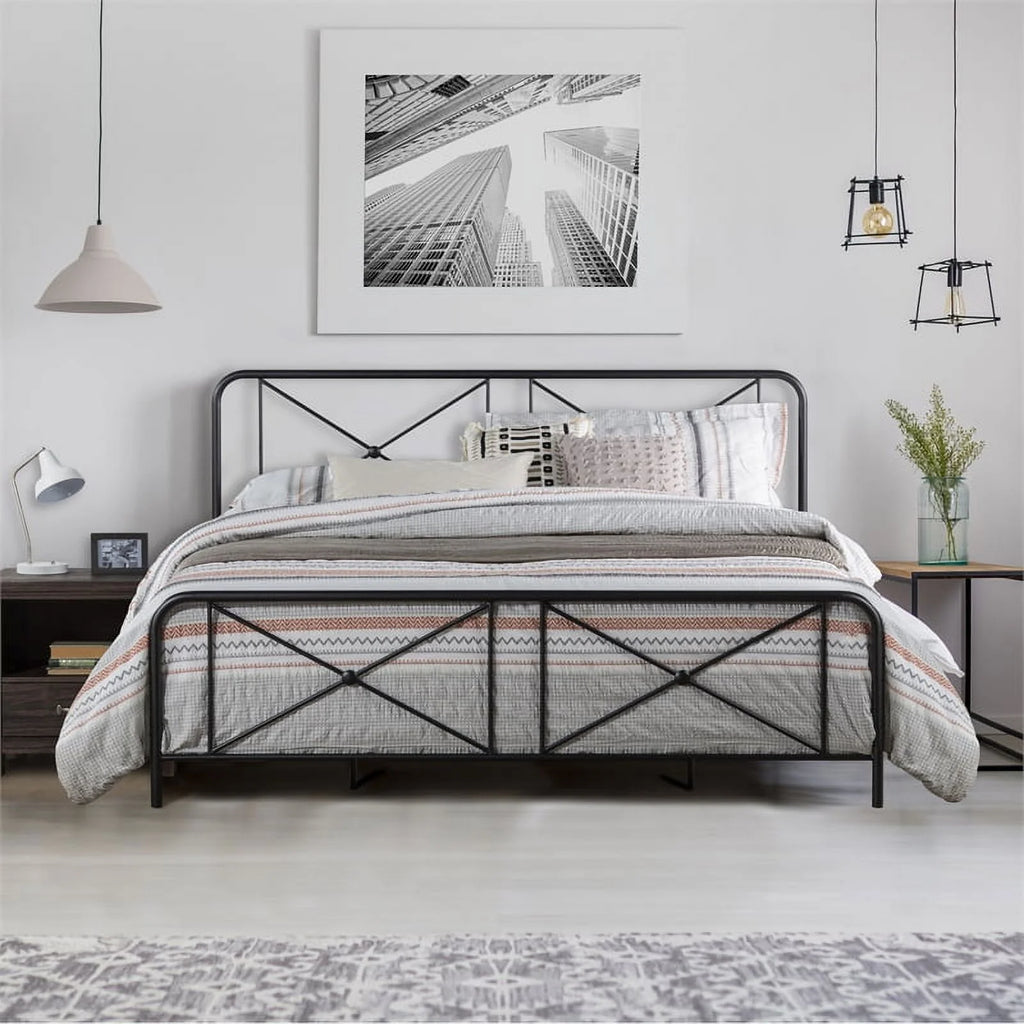 Metal King Bed Black G8975