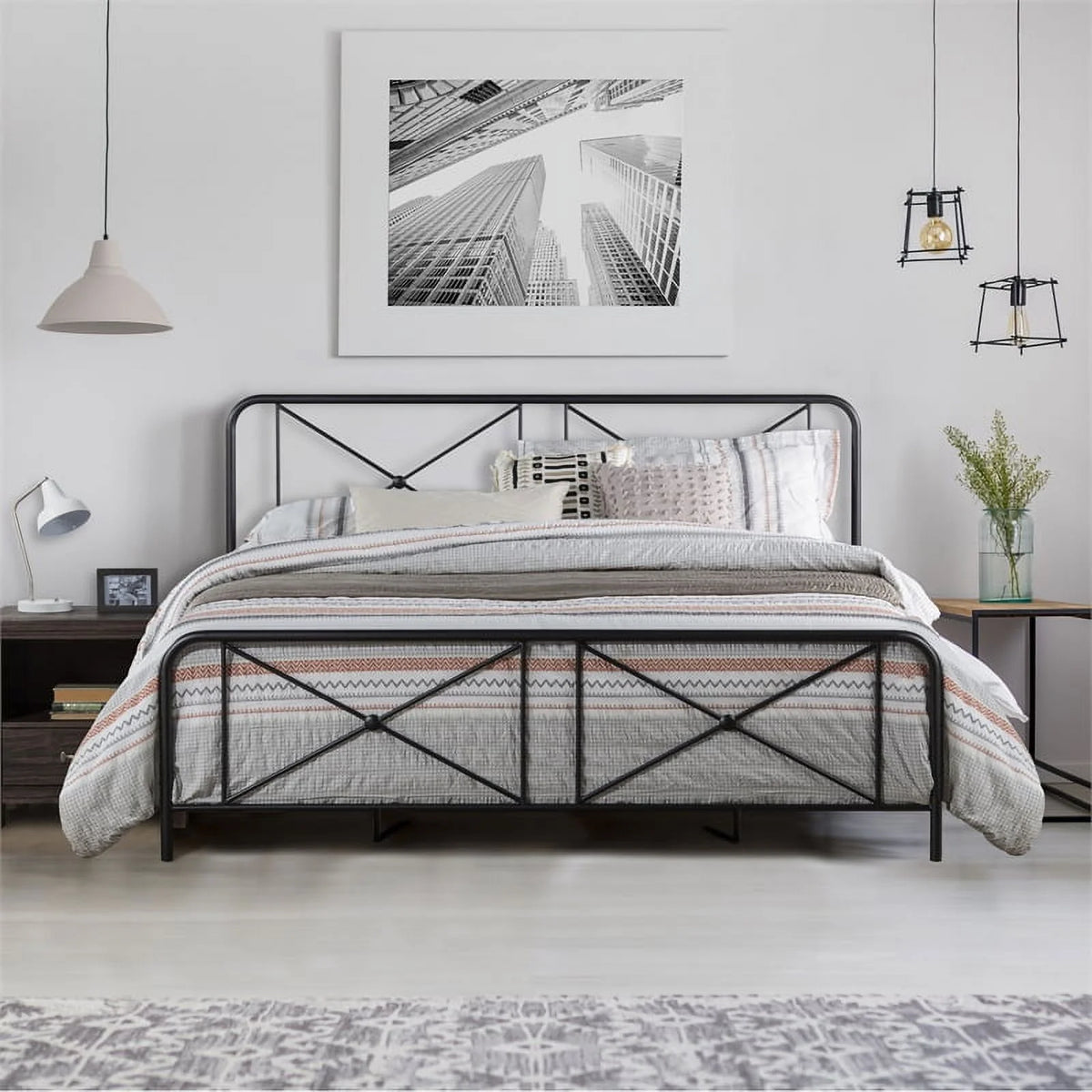 Metal King Bed Black G8975