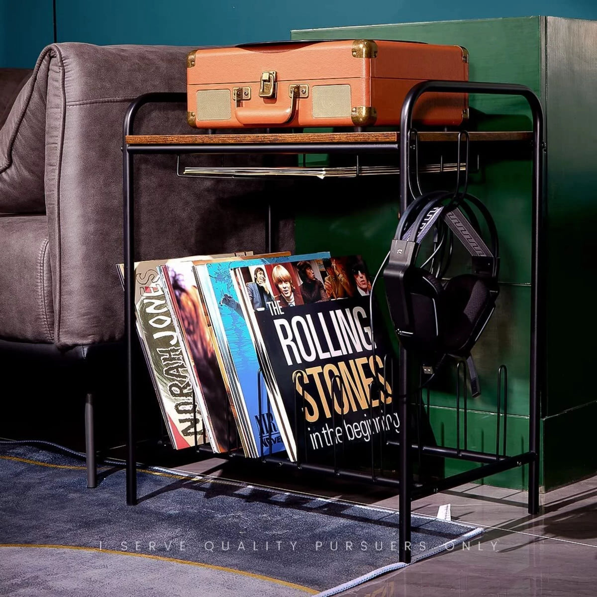 Record Player Stand with Record Storage K517221