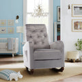 Mid-Century Modern Upholstered Rocking Armchair R31791