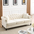 Velvet 3 Seater Button Tufted Sofa T510