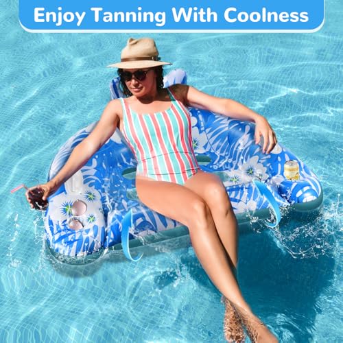 3 Pack Inflatable Pool Floats with Cupholders X218