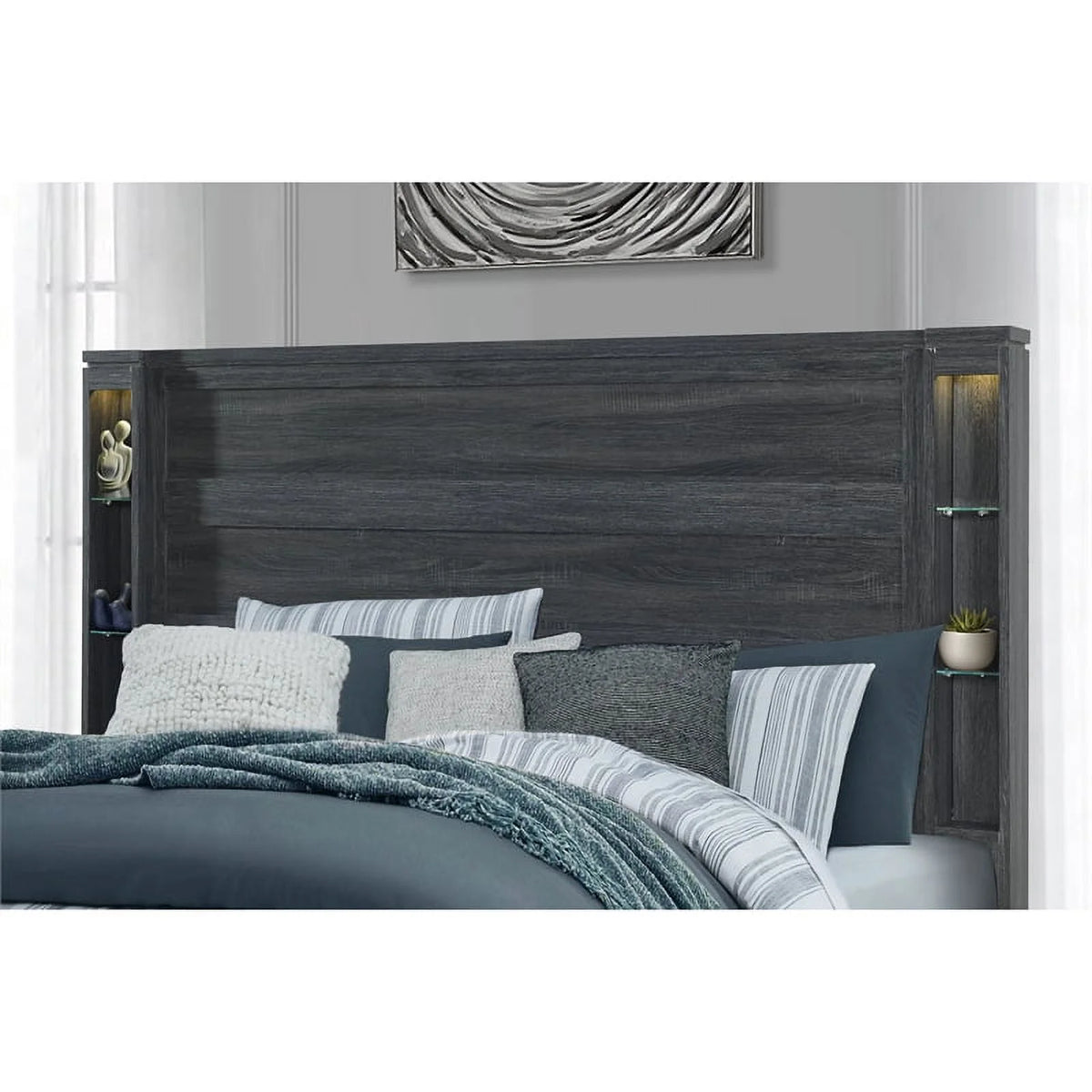 Dark Grey King Bed I791