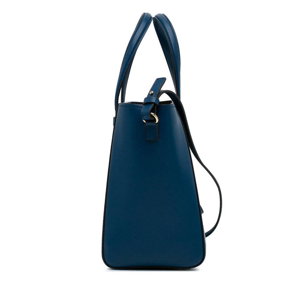 Blue Calf Leather Satchel T625