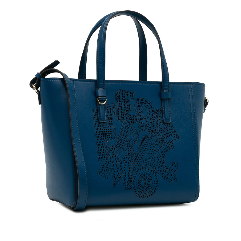 Blue Calf Leather Satchel T625