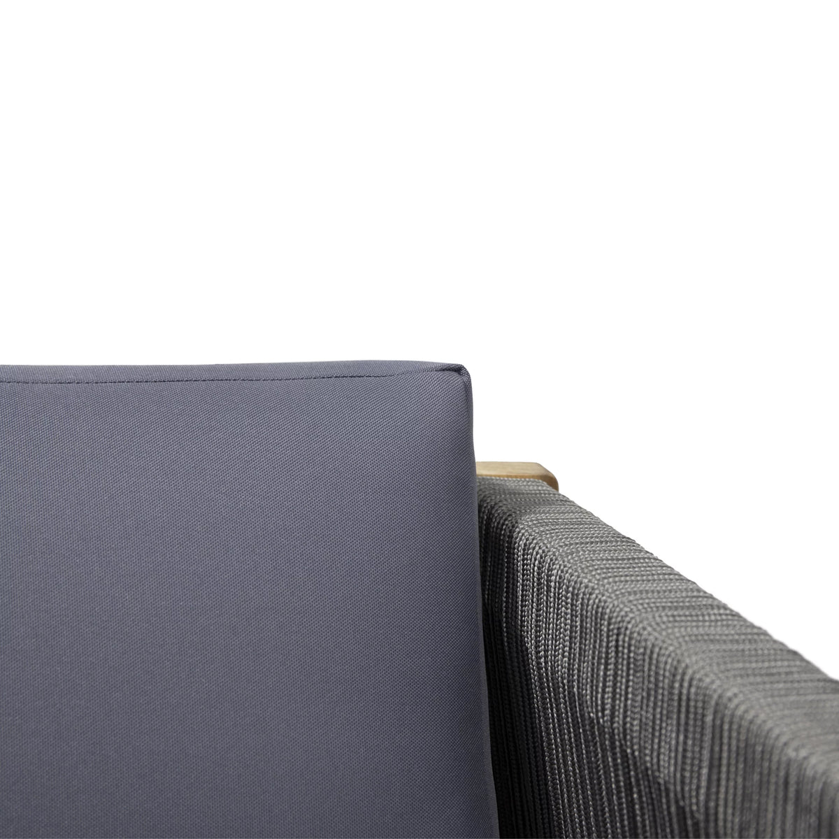 Teak and Gray Outdoor Loveseat Set P679536