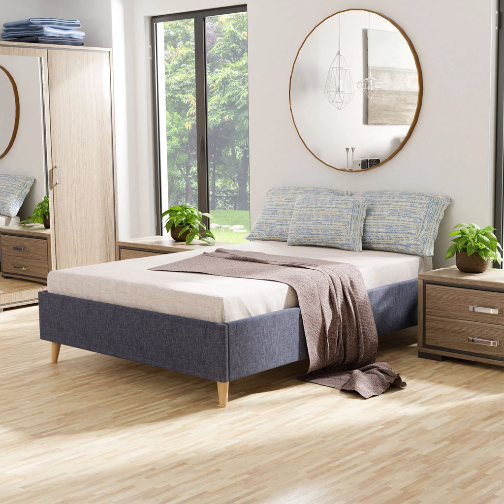 Queen Platform Bed Frame Dark Grey N4935