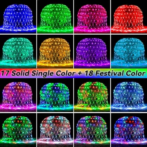 10 x 10ft 240 LED 35 Colors Changing Net Lights N11396