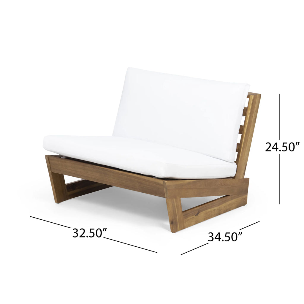 Acacia Wood Club Chair with Cushions X3405