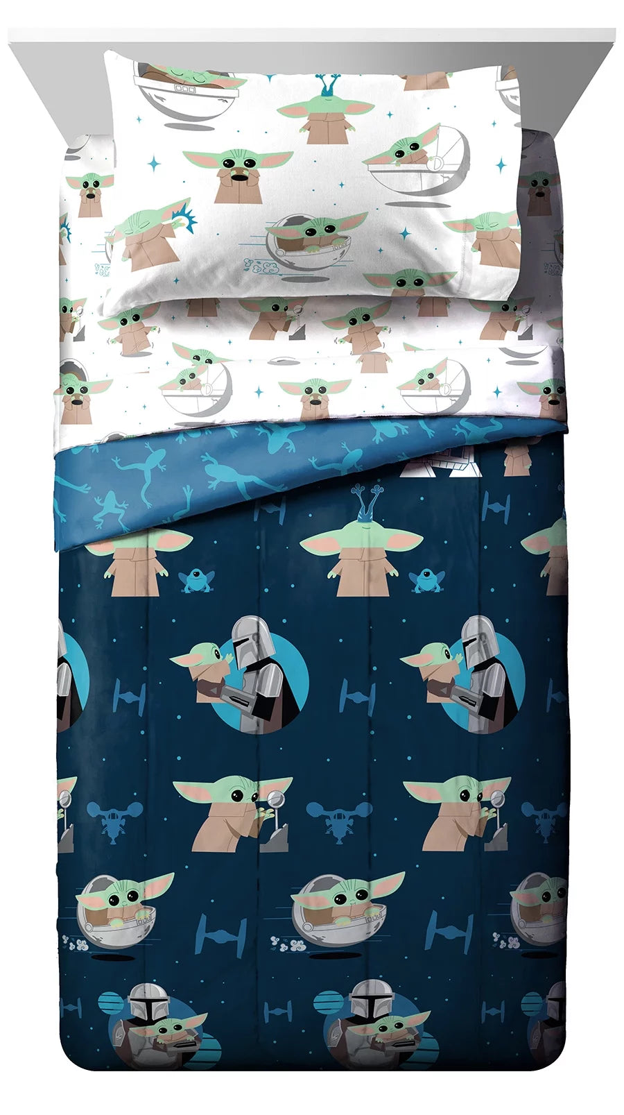 White Twin Microfiber Bed-in-a-Bag L505