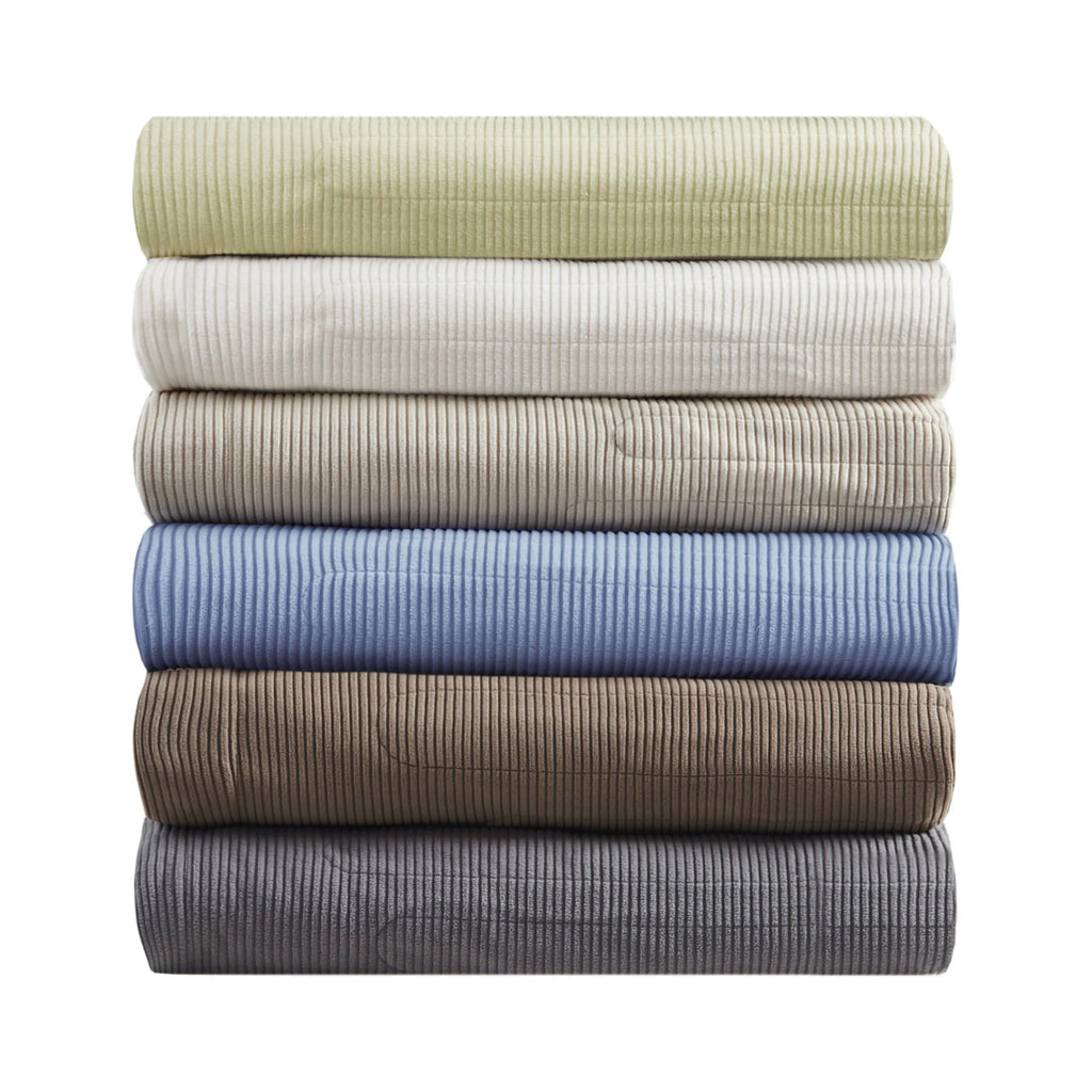 Queen Grey Microfleece Electric Heated Blanket I617