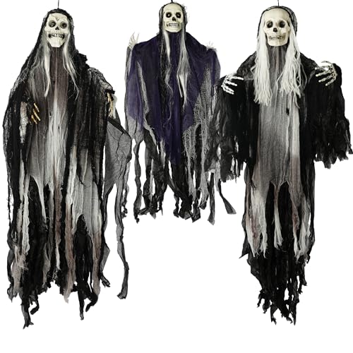 3 Pack Halloween Hanging Ghosts Decorations G21636