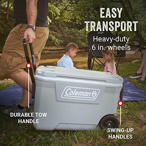 Insulated Rolling Cooler with Wheels, 100-Quart T6623