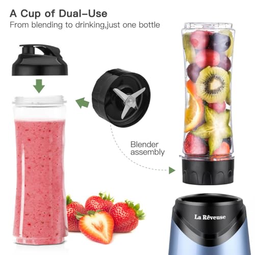Personal Size 300 Watts Blender with 18 oz BPA-free Portable Bottle R5132