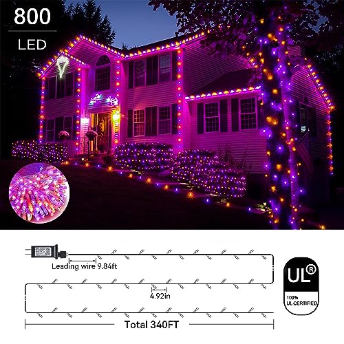Purple and Orange 800LED 330FT String Lights C280724