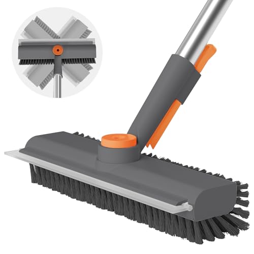 Floor Scrub Brush with Long Handle, Stiff Bristle J41523