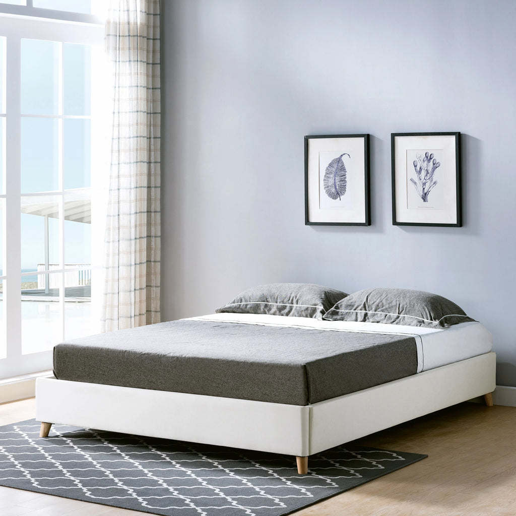 Queen Platform Bed Frame Dark Grey N4935